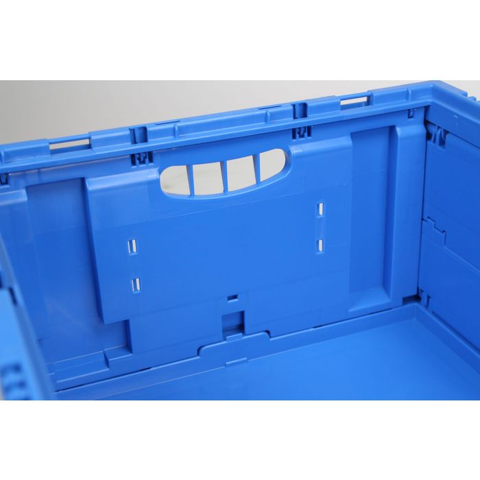 SOLID LINE Faltbox mit Deckel - 600 x 400 x H 420 mm - Blau - Transoplast